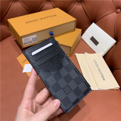 Louis Vuitton 2021 Men's Leather Coin Purse,8cm,N64038,LOUWT0492 - 루이비통 2021 남성용 레더 코인 카드 홀더,8cm,블랙