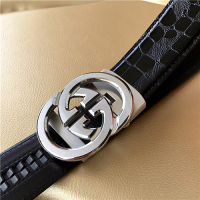 Gucci 2021 Men's Leather Belt,3.5cm,GUBT0181 - 구찌 2021 남성용 레더 벨트,3.5cm,블랙
