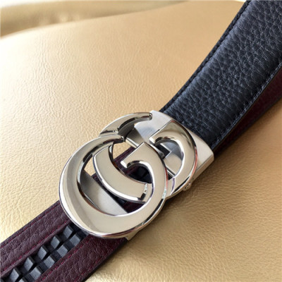 Gucci 2021 Men's Leather Belt,3.5cm,GUBT0185 - 구찌 2021 남성용 레더 벨트,3.5cm,블랙