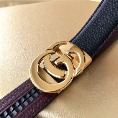 Gucci 2021 Men's Leather Belt,3.5cm,GUBT0186 - 구찌 2021 남성용 레더 벨트,3.5cm,블랙
