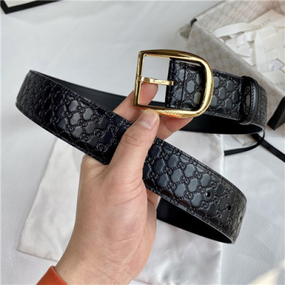 Gucci 2021 Men's Leather Belt,4.0cm,GUBT0189 - 구찌 2021 남성용 레더 벨트,4.0cm,블랙