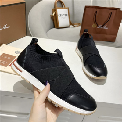 Loro Piana 2021 Men's Leather Sneakers,LOROS0057 - 로로피아나 2021 남성용 레더 스니커브,Size(240-270),블랙