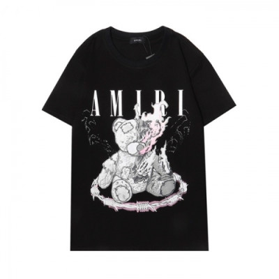 Amiri  Mm/Wm Logo Cotton Short Sleeved Tshirts Black - 아미리 2021 남/녀 로고 코튼 반팔티 Ami0204x Size(s - 2xl) 블랙