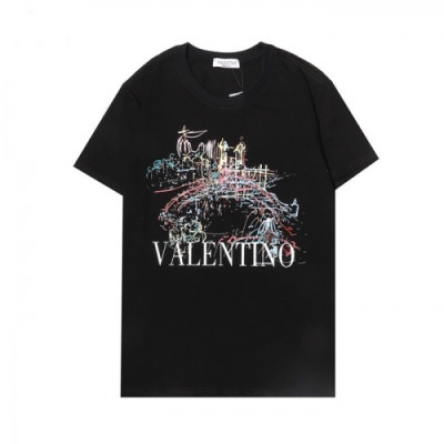 [인기템]Valentino  Mens Logo Crew-neck Short Sleeved Tshirts Black - 발렌티노 2021 남성 로고 크루넥 반팔티 Val0474x Size(s - 2xl) 블랙