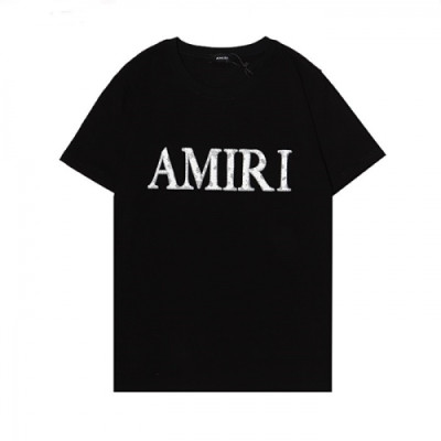 Amiri  Mm/Wm Logo Cotton Short Sleeved Tshirts Black - 아미리 2021 남/녀 로고 코튼 반팔티 Ami0206x Size(s - 2xl) 블랙