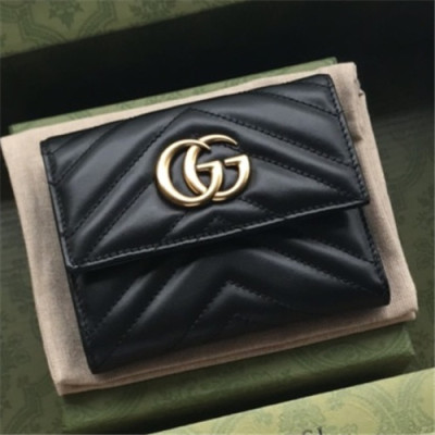 Gucci 2021 Women's Leather Wallet,11cm,GUW0194 - 구찌 2021 여성용 레더 지갑,11cm,블랙