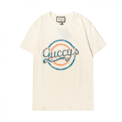 Gucci  Mm/Wm Logo Short Sleeved Tshirts Ivory - 구찌 2021 남/녀 로고 반팔티 Guc03709x Size(s - 2xl) 아이보리