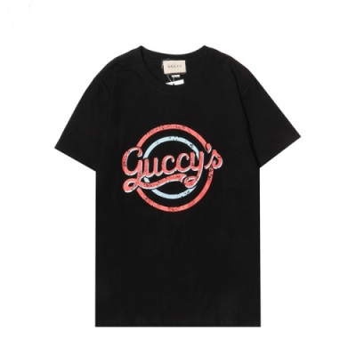 Gucci  Mm/Wm Logo Short Sleeved Tshirts Black - 구찌 2021 남/녀 로고 반팔티 Guc03710x Size(s - 2xl) 블랙