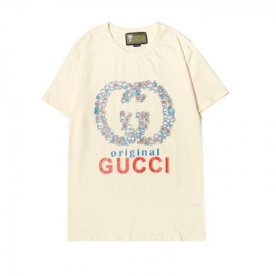 [모던템]Gucci  Mm/Wm Logo Short Sleeved Tshirts Ivory - 구찌 2021 남/녀 로고 반팔티 Guc03711x Size(s - 2xl) 아이보리