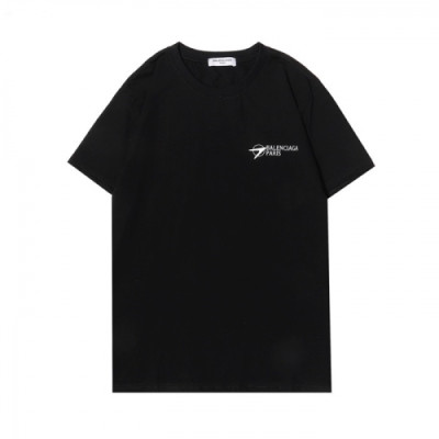 Balenciaga  Mm/Wm Logo Cotton Short Sleeved Tshirts Black - 발렌시아가 2021 남/녀 로고 코튼 반팔티 Bal01040x Size(s - 2xl) 블랙