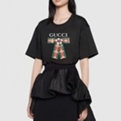 Gucci  Mm/Wm Logo Short Sleeved Tshirts Black - 구찌 2021 남/녀 로고 반팔티 Guc03716x Size(xs - l) 블랙