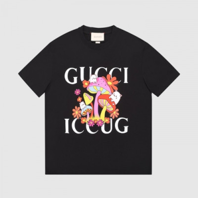 Gucci  Mm/Wm Logo Short Sleeved Tshirts Black - 구찌 2021 남/녀 로고 반팔티 Guc03718x Size(s - l) 블랙