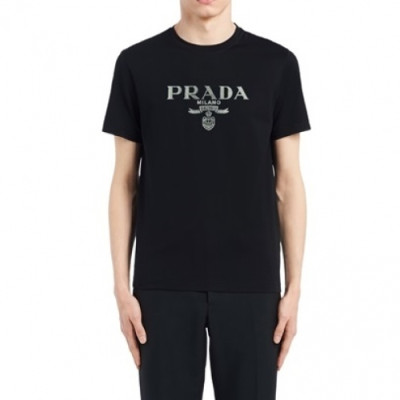 Prada  Mens Basic Logo Short Sleeved Tshirts Black - 프라다 2021 남성 베이직 로고 폴로 반팔티 Pra02262x Size(s - xl) 블랙