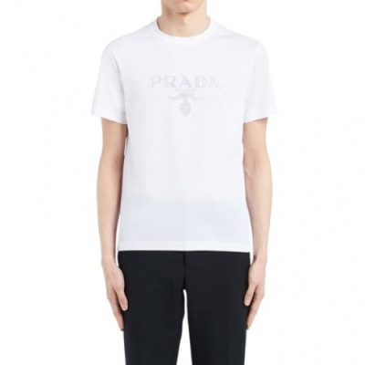 Prada  Mens Basic Logo Short Sleeved Tshirts White - 프라다 2021 남성 베이직 로고 폴로 반팔티 Pra02265x Size(s - xl) 화이트