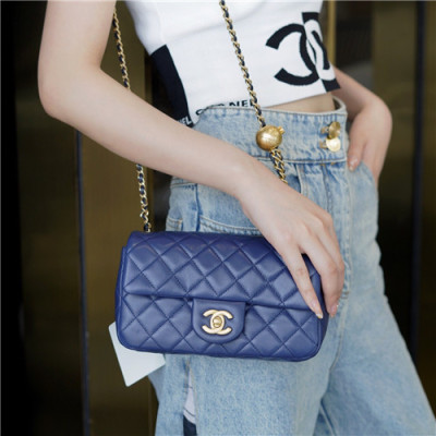 [럭셔리한]Chanel 2021 Women's Classic Flap Glod Ball Cross Bag/Shlouder Bag,20cm,CHAB1680 - 샤넬 2021 여성용 클랙식 플랩 골드볼 크로스백/숄더백,20cm,네이비