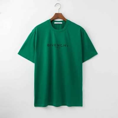 Givenchy  Mens Logo Short Sleeved Tshirts Green - 지방시 2021 남성 로고 코튼 반팔티 Giv0534x Size(2xs - l) 그린