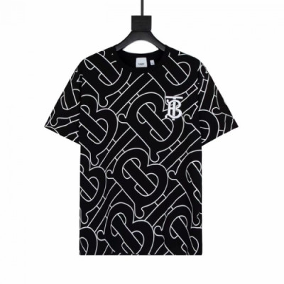 Burberry  Mens Logo Cotton Short Sleeved Tshirts Black - 버버리 2021 남성 로고 코튼 반팔티 Bur03869x Size(xs - l) 블랙