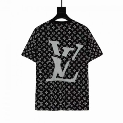 [매장판]Louis vuitton  Mm/Wm Logo Short Sleeved Tshirts Black - 루이비통 2021 남/녀 로고 반팔티 Lou02867x Size(xs - l) 블랙