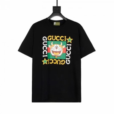 Gucci  Mm/Wm Logo Short Sleeved Tshirts Black - 구찌 2021 남/녀 로고 반팔티 Guc03722x Size(xs - l) 블랙