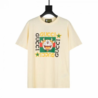 Gucci  Mm/Wm Logo Short Sleeved Tshirts Ivory - 구찌 2021 남/녀 로고 반팔티 Guc03723x Size(xs - l) 아이보리