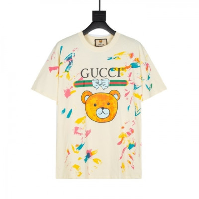 Gucci  Mm/Wm Logo Short Sleeved Tshirts Ivory - 구찌 2021 남/녀 로고 반팔티 Guc03724x Size(xs - l) 아이보리