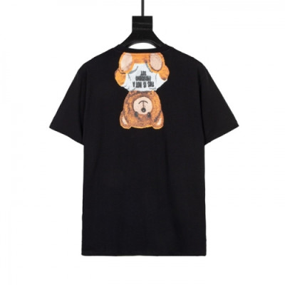 Moschino   Mm/Wm Logo Cotton Short Sleeved Tshirts Black - 모스키노 2021 남/녀 로고 코튼 반팔티 Mos0163x Size(xs - l) 블랙