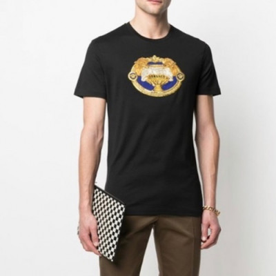 Versace  Mens Logo Short Sleeved Tshirts Black - 베르사체 2021 남성 메두사 반팔티 Ver0845x Size(s - 3xl) 블랙