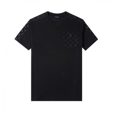 Louis vuitton  Mm/Wm Logo Short Sleeved Tshirts Black - 루이비통 2021 남/녀 로고 반팔티 Lou02871x Size(s - xl) 블랙