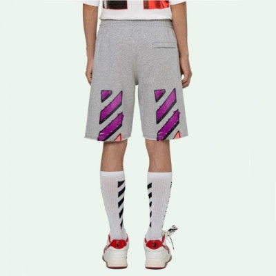 Off white  Mens Logo Casual Training Half Pants Gray- 오프화이트 2021 남성 캐쥬얼 로고 트레이닝 반바지 Off0736x Size(xs - m) 그레이