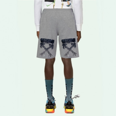 Off white  Mens Logo Casual Training Half Pants Gray- 오프화이트 2021 남성 캐쥬얼 로고 트레이닝 반바지 Off0738x Size(xs - l) 그레이