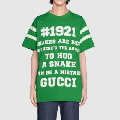 Gucci  Mm/Wm Logo Short Sleeved Tshirts Green- 구찌 2021 남/녀 로고 반팔티 Guc03737x Size(xs - xl) 그린