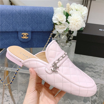 Chanel 2021 Women's Leather Mule,CHAS0607 - 샤넬 2021 여성용 레더 물,Size(225-250),핑크