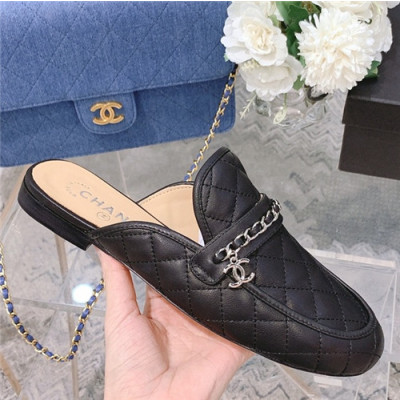 Chanel 2021 Women's Leather Mule,CHAS0609 - 샤넬 2021 여성용 레더 물,Size(225-250),블랙