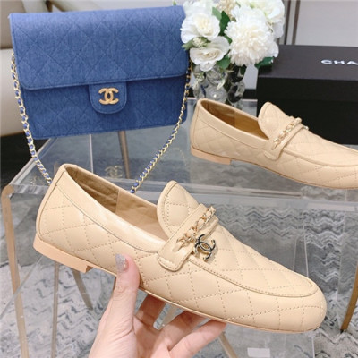 Chanel 2021 Women's Leather Mule,Flat,CHAS0611 - 샤넬 2021 여성용 레더 플렛,Size(225-250),베이지