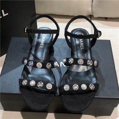 [매장판]Chanel 2021 Women's Leather Sandal,CHAS0620 - 샤넬 2021 여성용 레더 샌들,Size(225-250),블랙
