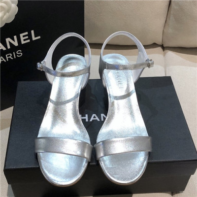 [매장판]Chanel 2021 Women's Leather Sandal,CHAS0623 - 샤넬 2021 여성용 레더 샌들,Size(225-250),실버