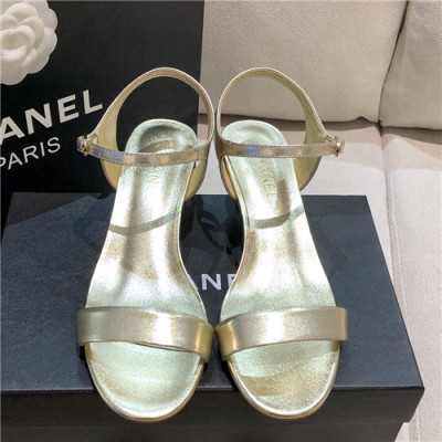 [매장판]Chanel 2021 Women's Leather Sandal,CHAS0624 - 샤넬 2021 여성용 레더 샌들,Size(225-250),골드