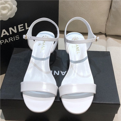 [매장판]Chanel 2021 Women's Leather Sandal,CHAS0626 - 샤넬 2021 여성용 레더 샌들,Size(225-250),화이트