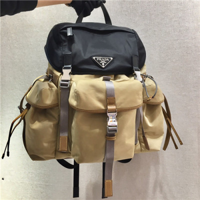 [프라다]Prada 2021 Men's Nylon Backpack,37cm,2VZ074,PRAB0415 - 프라다 2021 남성용 네일론 백팩,37cm,베이지