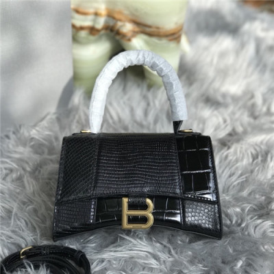 [시크한 숄더백]Balenciaga 2021 Women's Leather Tote Bag/Shoulder Bag,19cm,BGB0644 - 발렌시아가 2021 여성용 레더 토트백/숄더백,19cm,블랙