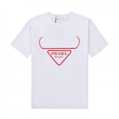 Prada  Mens Basic Logo Short Sleeved Tshirts Whire - 프라다 2021 남성 베이직 로고 폴로 반팔티 Pra02270x Size(xs - l) 화이트