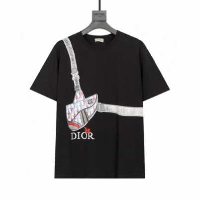 Dior  Mm/Wm Casual Crew-neck Short Sleeved Tshirts Black - 디올 2021 남/녀 캐쥬얼 크루넥 반팔티 Dio01227x Size(xs - l) 블랙