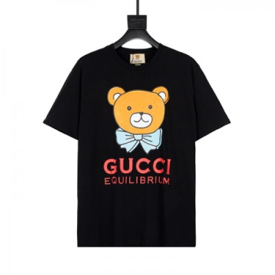 Gucci  Mm/Wm Logo Short Sleeved Tshirts Black - 구찌 2021 남/녀 로고 반팔티 Guc03743x Size(xs - l) 블랙