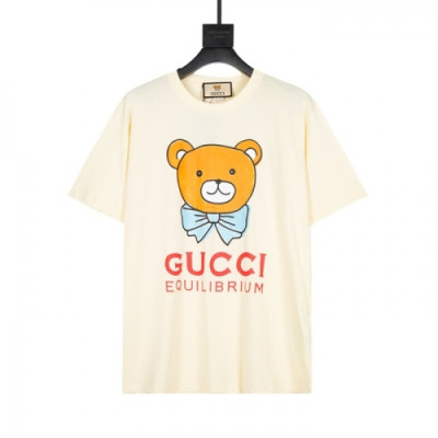 Gucci  Mm/Wm Logo Short Sleeved Tshirts Ivory - 구찌 2021 남/녀 로고 반팔티 Guc03744x Size(xs - l) 아이보리