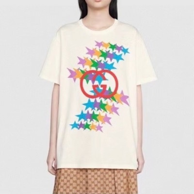 [트렌디]Gucci  Mm/Wm Logo Short Sleeved Tshirts Ivory - 구찌 2021 남/녀 로고 반팔티 Guc03745x Size(xs - l) 아이보리