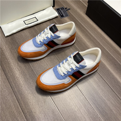 Gucci 2021 Men's Leather Sneakers,GUCS1478 - 구찌 2021 남성용 레더 스니커즈,Size(240-270),오렌지