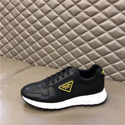 Prada 2021 Men's Leather Sneakers,PRAS0781 - 프라다 2021 남성용 레더 스니커즈,Size(240-270),블랙