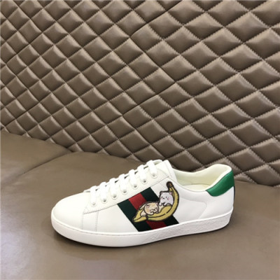 Gucci 2021 Men's Leather Sneakers,GUCS1526 - 구찌 2021 남성용 레더 스니커즈,Size(240-270),화이트