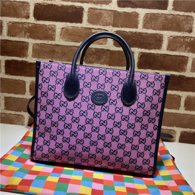[구찌]Gucci 2021 Women's Canvas Tote Bag,31cm,659983,GUB1309 - 구찌 2021 여성용 캔버스 토트백,31cm,핑크