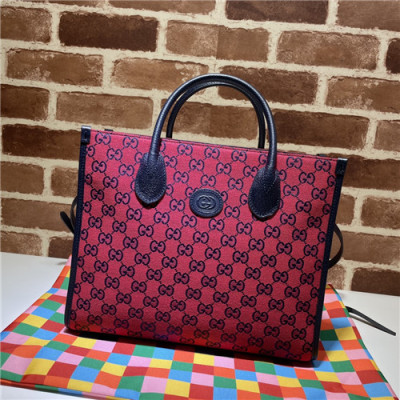[구찌]Gucci 2021 Women's Canvas Tote Bag,31cm,659983,GUB1310 - 구찌 2021 여성용 캔버스 토트백,31cm,레드